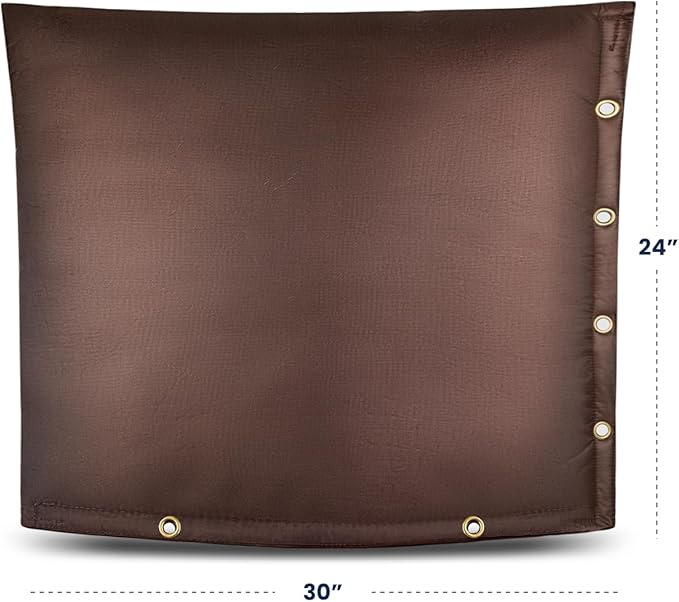 Backflow Preventer Cover for Winter Freeze Protection, Five-Layer Insulation Design, Hook and Loop Openings with Grommet Holes,Outdoor Pipe and Sprinkler Cover,30''W x 24''H- Brown