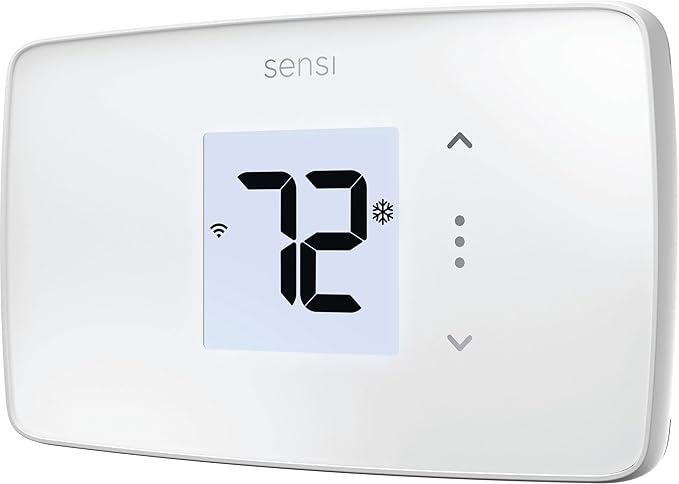 Sensi Lite Smart Thermostat, Programmable, WiFi, Easy DIY, Works With Alexa, ENERGY STAR Certified, ST25W, Most Systems C-Wire Not Required, C-Wire needed with Heat/Cool Only & Heat Pump System -White