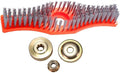 Wire Brush for Lawn Mower Cleaning Heavy-Duty Steel Bristles Multi-Surface Scrubber with Fixing Accessories Ergonomic Handle for Push and Self-Propelled Mowers Concrete Floors Tiles Grout Walls
