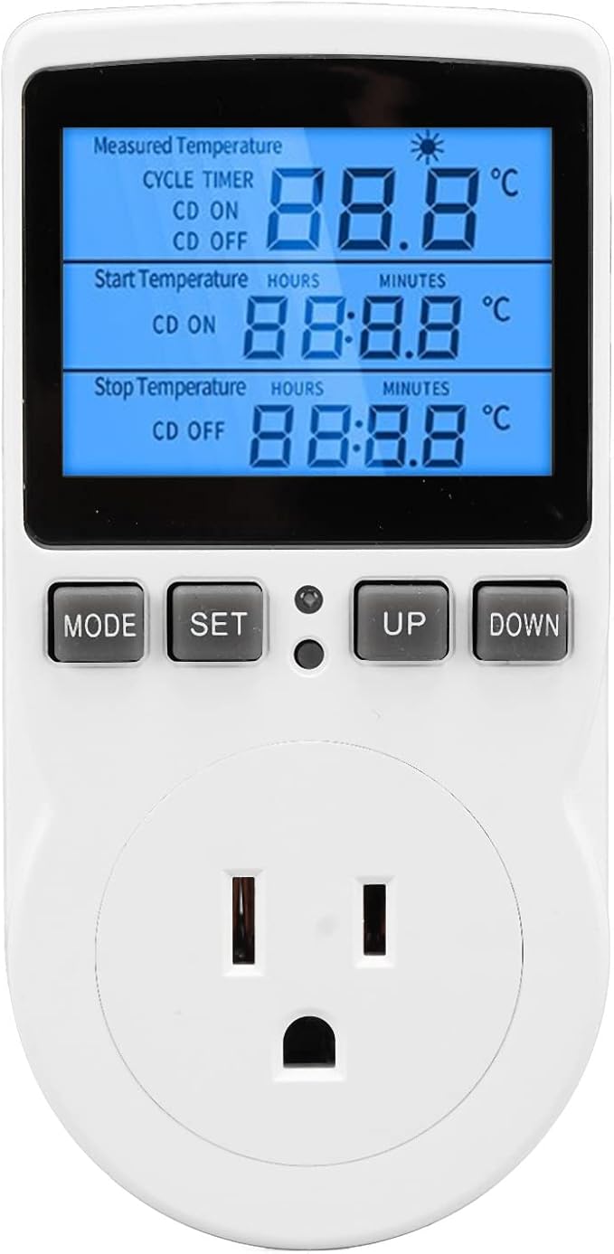 DIGITEN WTC100 Wireless Thermostat Outlet, Greenhouse Reptiles Cooling Heating, Remote Control (US Plug)
