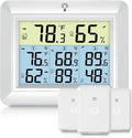 Urageuxy Weather Station Wireless Indoor Outdoor Thermometer with 3 Sensors, Remote Temperature Monitor with Humidity for Home, Baby Nursery, Room, Attic, Patio