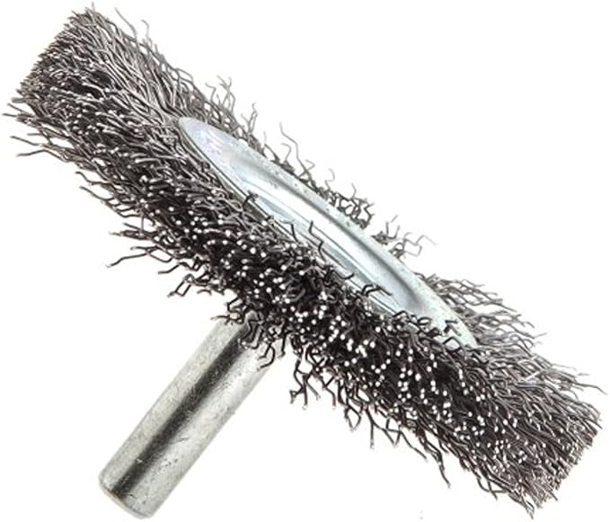 Forney 60015 Wheel Brush, Coarse Crimped Wire with 1/4-Inch Shank, 2-1/2-Inch