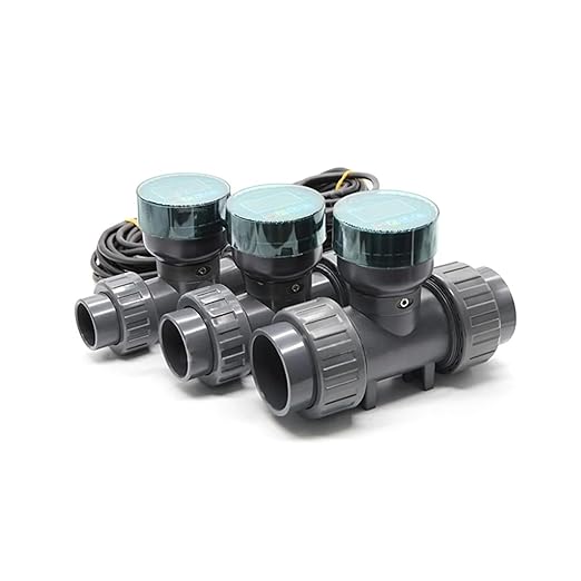 Digital Flow Meter High Precision Smart Digital Display Flowmeter DN25-80 Electronic RS485 Meter LCD Water Flow Sensor for Farm/Garden Irrigation Accurate Measurement(DN32,Without Display)