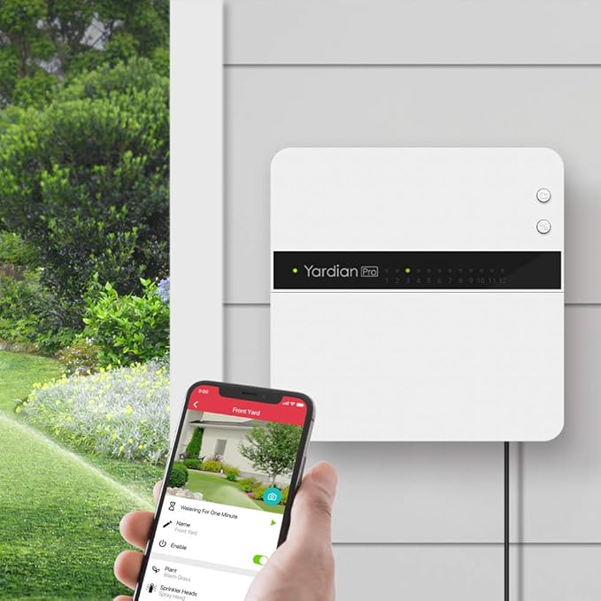 Yardian Pro Smart Sprinkler Controller (6-Zone) – Easy DIY Install, Apple HomeKit, Ethernet & Wi-Fi, Manual Buttons, Weather-Based Scheduling