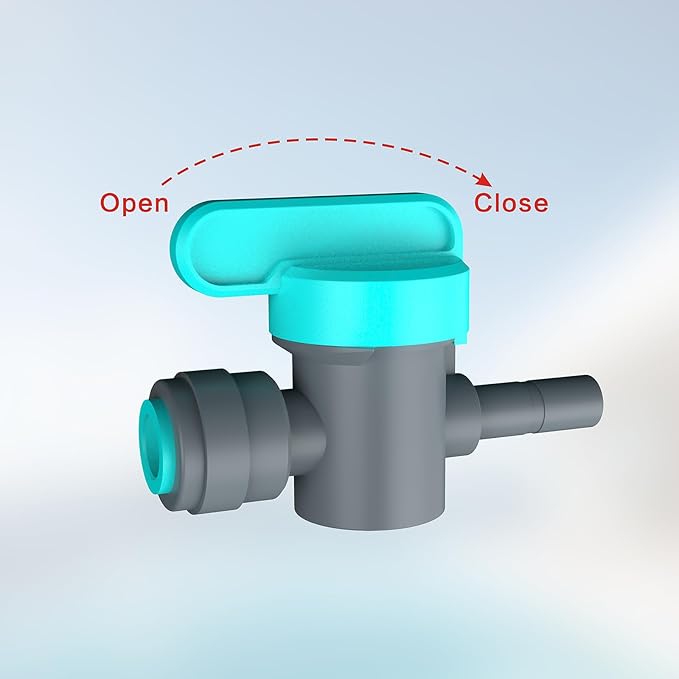 Straight Connector Valve, Match Rain Seer 12mm to 6mm Irrigation Fitting, control each emitter independently, Drip Irrigation Kit Accessories used in Smart Quick-connected drip irrigation kit(10pcs)