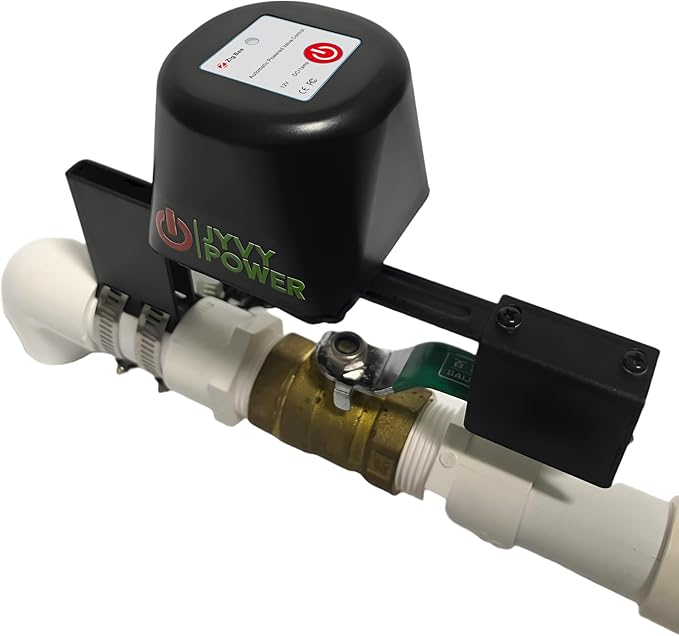 Upgrade Zigbee 3.0 Smart Water Valve Shutoff Reinforced Mounting Arm Durable Metal Gear (TUYA/SmartThings Hub), Alexa/Google Compatible, 2.4 GHz, Motorized Ball Valve Actuator