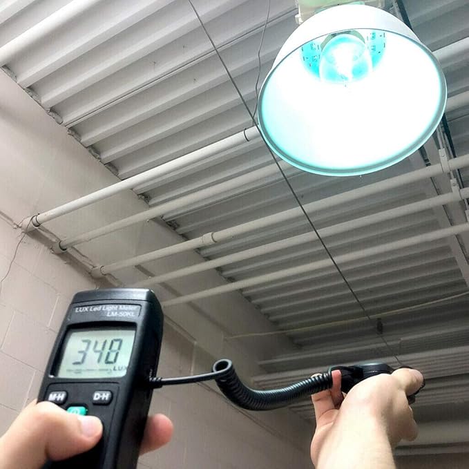 LATNEX Light Meter LM-50KL Measures Lux/Fc - LED/Fluorescent, Industrial, Household, and Photography - Calibration Certificate Included