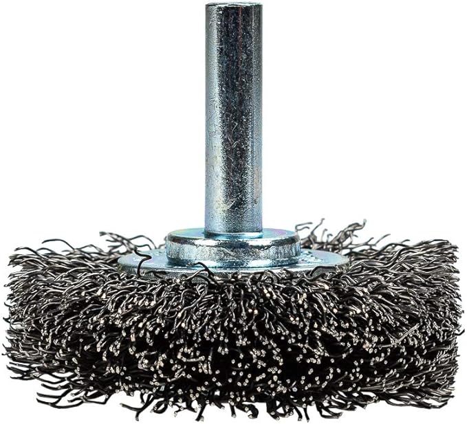 Forney 60014 Wheel Brush, Coarse Crimped Wire with 1/4-Inch Shank, 2-Inch