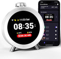 Dekala ChronoSense Smart Alarm Clock for Bedroom Temperature Humidity, 7-Day Programmable 4 Alarms, 100dB Loud Gradual Alarm for Heavy Sleeper, Hourly Chime, White Noise Sound Machine, App Control