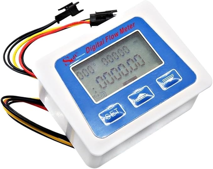 Low power consumption digital water flow meter smart electronic water meter digital display 4-point water flow meter battery powered sensor