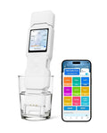 9-in-1 Smart Water Tester with APP Monitoring, Digital Water Test Kit for Turbidity, TDS, EC, Temp, Salt, GH, TOC, COD & UV275, Professional Water Tester for Drinking Water, Well, Tap & Outdoor.