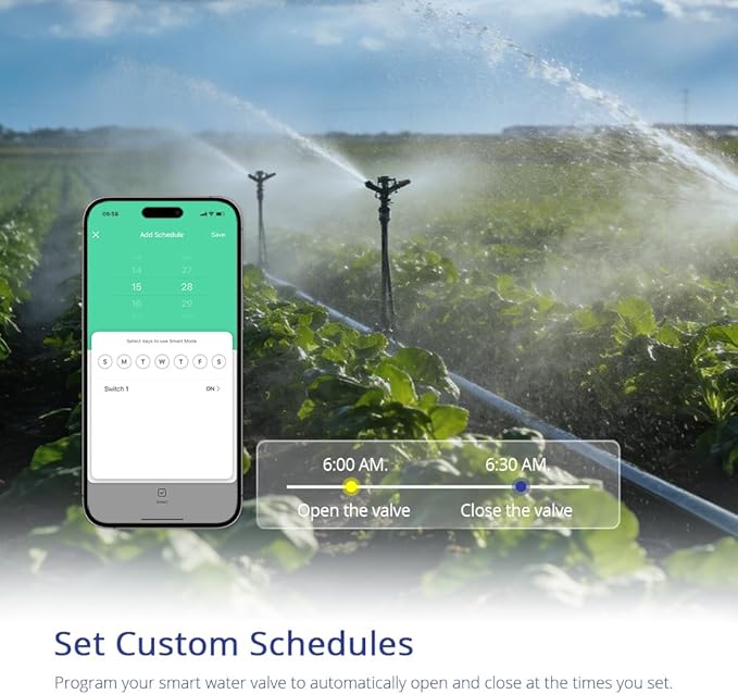 Smart Valve Controller, Works with Alexa & Google Voice Control Smart Life App Control, Remote Water ShutOff Valve, Easy Install on 1/2" to 1" in Pipe, Require Tuya Zigbee Hub (Tuya Zigbee Version)