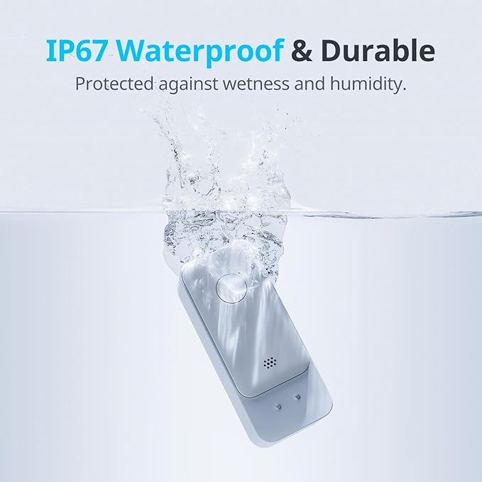 SwitchBot WiFi Water Sensor, Smart Water Leak Detector, 100dB Adjustable Alerts & App Alerts, IP67 Waterproof, Wireless Detector for Kitchen, Bathroom, Basement, No Hub Required (Support 2.4G) (3)