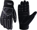 HANDLANDY HLDD Heavy Duty Work Gloves, TPR Protector Impact Gloves, Men Anti Vibration Mechanic Work Glove TouchScreen