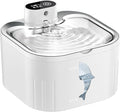 Battery Operated Cat Water Fountain 3L Water Fountains for Cats Indoor with Stainless Steel Tray Ultra-Silent Automatic Water Dispenser for Pet Easy Clean Wireless Cat Fountains for Drinking