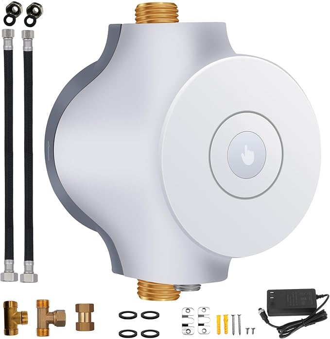 HBS24-12Z Faucet Control Smart Instant Hot Water Recirculating Pump System for Tanked, Tankless Water Heaters Super Energy Saving