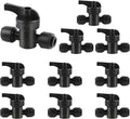 Kalolary 10 Pcs Quick Connect 1/4" Drip Irrigation Valves, Drip Irrigation Shut Off Valve Barbed Switch Valves Drip Line Parts for 1/4 Inch Drip Irrigation Tubing Garden Irrigation Watering System