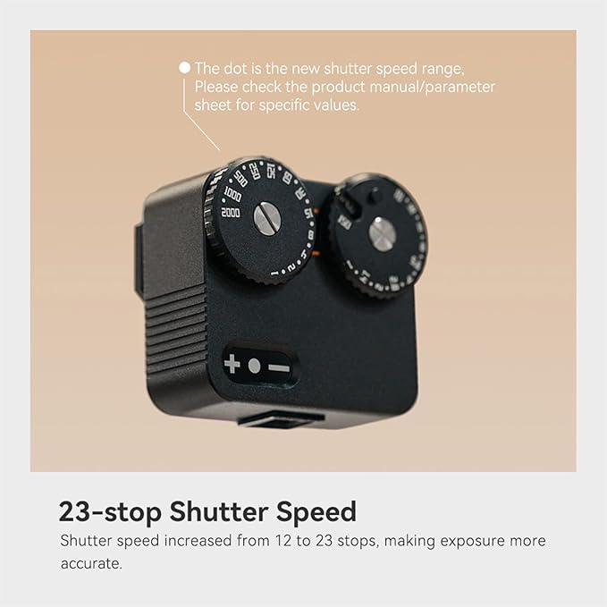 TTARTISAN Light Meter II, Adjustable ISO Aperture and Shutter Speed with Cold Shoe Lightmeter for Film Camera Light Meter Photography (Black)