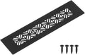 uxcell Aluminum Alloy Air Vents, 200 x 50mm / 7.9 x 2" Rectangle Louvered Ventilation Grille Cover with Mounting Screws for Door Cabinet Wardrobe, Matt Black