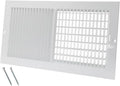 16 x 8 Inch [Duct Opening] Air Vent Covers for Wall or Ceiling - High Airflow 2 Way Steel Ventilation - Adjustable Wall/Ceiling Register, 17-3/4 Inch x 9-3/4 Inch [Overall Dimensions]