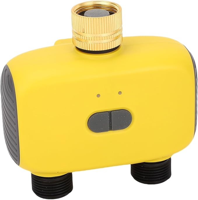 Hilitand WiFi Sprinkler Timer, 2 Zone Smart Hose Timer with App Control BT Connection, Weather Delay 1 7 Days, for Yard Lawn Garden Terrace