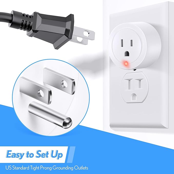 2 Pieces Thermostatically Controlled Outlet, On at 32°F/Off at 50 °F Thermostat Plug Outlet for Winter Chicken Water Coop Heater, Temperature Controllers for Bird Bath Deicer Outdoor