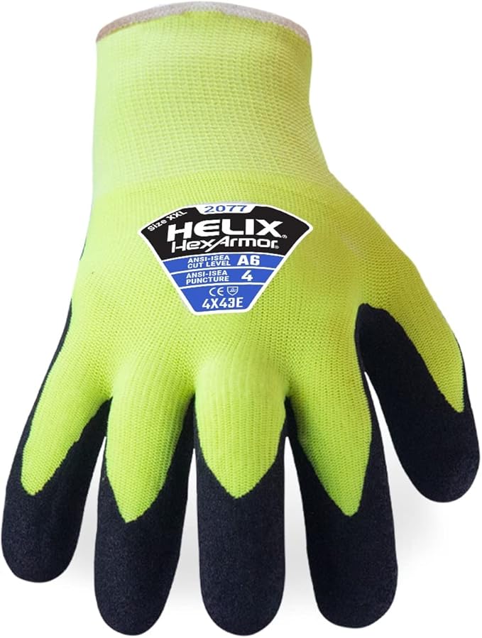 HexArmor Cold Weather Helix Series Gloves | Cut and Puncture Resistant | High-Dexterity | Touchscreen Capable