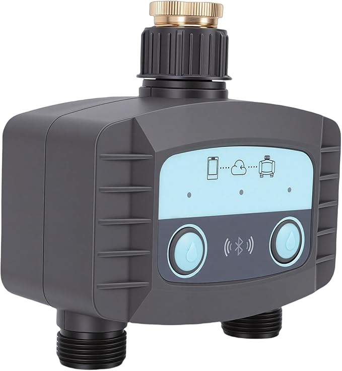 Zerodis Smart Water Timer Hose Timers Timer Programmable Irrigation Controller with Brass Inlet Outlet Suitable for Outdoor Garden Lawn Potted Plants Smart Water Automatic Garden