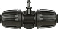Irrigation Fittings for 1/2 inch Tubing (1/2" ID x 0.65" OD) to 1/4 inch Irrigation Tubing, Anti-Drop Locked Barbed Reducing Tee for Drip Hose - Pack of 10