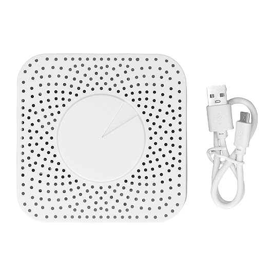 Zunate Smart Air Quality Tester with WiFi APP Control, Monitors CO2 HCHO VOC PM2.5 Temperature and Humidity, Compatible with Tuya APP, DC 5V