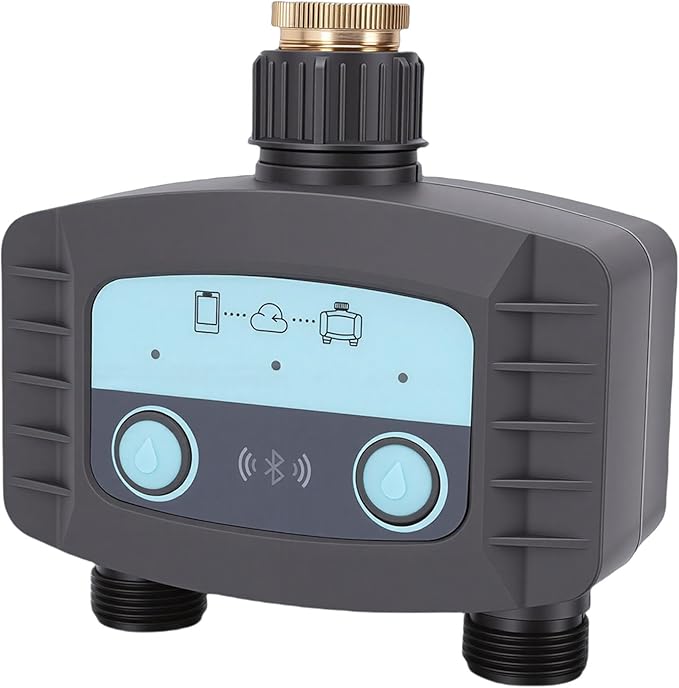 Zerodis Smart Water Timer Hose Timers Timer Programmable Irrigation Controller with Brass Inlet Outlet Suitable for Outdoor Garden Lawn Potted Plants Smart Water Automatic Garden