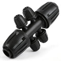 10 Pack 1/2" To 1/4" Drip Irrigation Fittings, 1/2 Inch (1/2" ID x 0.6-0.65" OD) Drip Line to 1/4 Inch Irrigation Tubing Barbed Adapter Anti-Drop Locked Nut Barbed Reducer 6 Way Tee Connectors