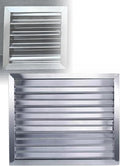 Wall Mount Ventilation Grille with Adjustable Blades, 304 Stainless Steel Manual Louvre Vent, Custom Square Size from 30x30cm to 60x60cm(50x50cm/19.7x19.7in)