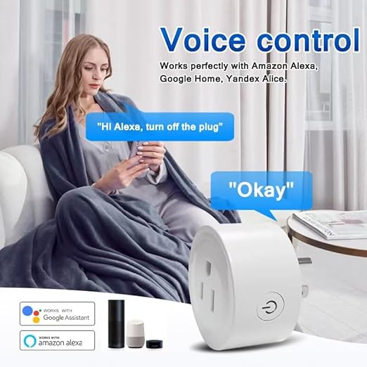 Smart Plug, WiFi Outlet Compatible with Alexa & Google Assistant, Outlet 16A/2200W Max, Home Automation, APP Remote Control, Timer&Schedule, No Hub Required, 2.4G Wi-Fi Only, 4 Pack