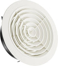 HG POWER 8 Inch Soffit Vent，Round Air Vent Cover with Louver, ABS Adjustable Ceiling Vent Covers for Living Room, Bathroom, Kitchen, Greenhouse, Ventilation System, White - Opening Size 7.28"