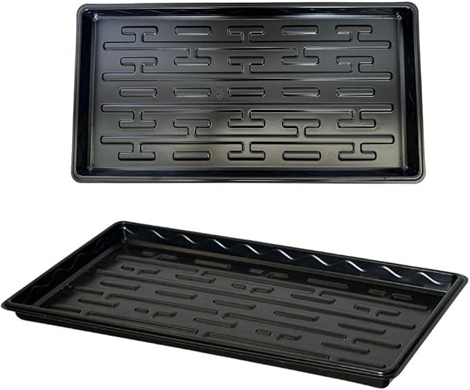 Shallow 1020 Nursery Flat Trays -10 Pack, 1.8" Height, Specialized for Holding 72-Cell Plug Seedling Trays, No Holes, Ideal for Seed Starting and Planting