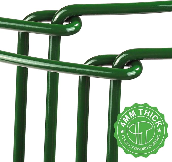 LEOBRO 6 Pack Plant Support Plant Stakes, Peony Cages and Supports, Metal Garden Stakes Plant Supports, Plant Support Stakes for Peony, Tomato, Hydrangea, Indoor Outdoor Plants, 10" W x 15.8" H