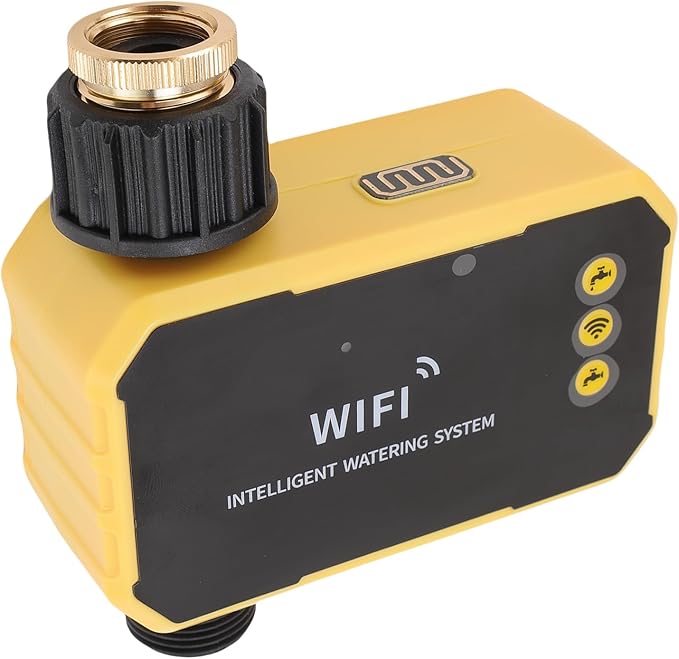 RiToEasysports Solar Smart WiFi Water Timer Automatic Irrigation System WiFi Connected Mobile APP Control with Rain Sensor for Garden Balcony Lawn Outdoor