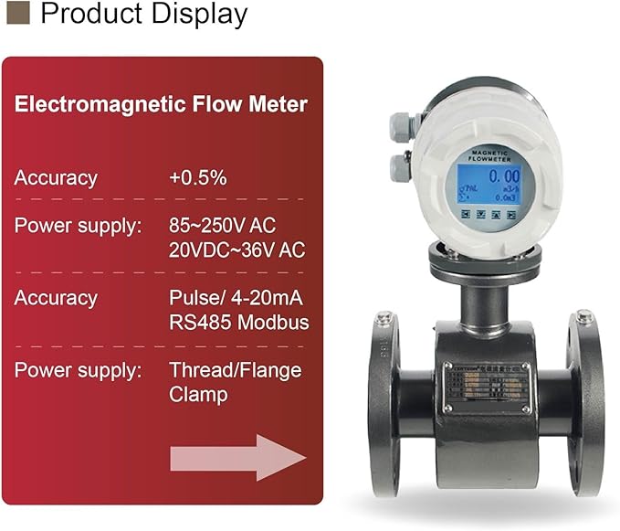 Electromagnetic Flow Meter Magnetic Flowmeter DN10-DN50 Digital Water Liquid Sensor Smart Industrial(DN10)