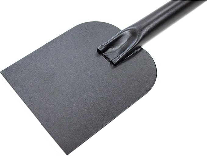 Bully Tools Heavy Duty Ice Scraper - 11-Gauge All Steel Sidewalk Chopper with Extra Long Handle for Thick Snow Removal - Floor Scraper Tool, Flat Head for Snow Clearing - 100% Made in the USA, 58-Inch