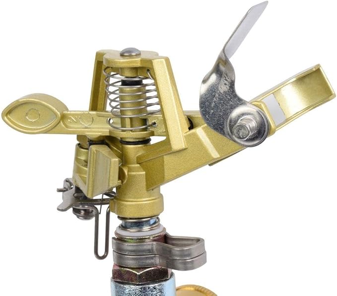 Melnor 9536CH 9536H All Metal Pulsating Sprinkler with Step Spike, Head & Base