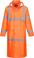 Portwest UH445 Men's Classic Raincoat Waterproof Hi Vis Reflective Long Rain Jacket ANSI Class 3 Yellow