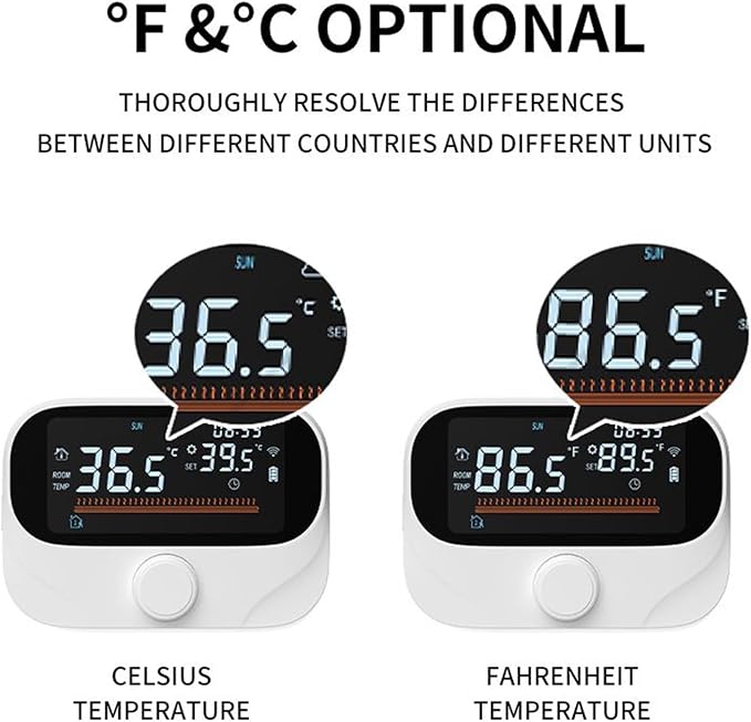 Smart Thermostat for House,Smart Thermostat with APP and Voice Control - Boiler Temperature Control Monitor | for RV Office Bedroom Home Indoor Boiler Greenhouse Living Room