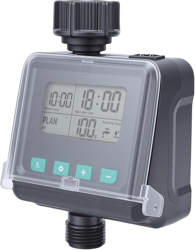 banapoy Sprinkler Timer, Automatic Drip Irrigation Controller System, Programmable Outdoor Garden Hose Water Timer, for Lawn Yard Garden Watering, 1 Outlet