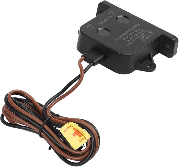 12V 24V Automatic Bilge Pump Float Switch, IP68 Waterproof Boat Sump Pump Sensor with 39.4" Wire – Submersible, 20A, Auto On/Off for Marine Yacht, Black