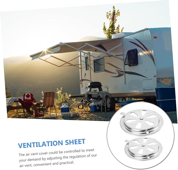 2pcs Cover Adjustable Louvered Ventilation for Rv Boat Use Exhaust Cover Hollow Design