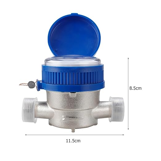 Flow Sensor Meter Digital Pipeline Water Flow Smart Water Meter E-Type Digital Display Pointer Counter Water Meter Flow Measuring Instruments with Copper Fittings