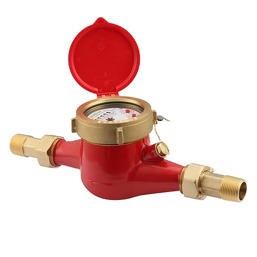 Watflow DN20 Water Meter 3/4" NPT,AWWA C708 Certification Gallon Water Flow Meter, Cold and Hot Water Meter for Garden/Home/Apartment, Horizontal Install.