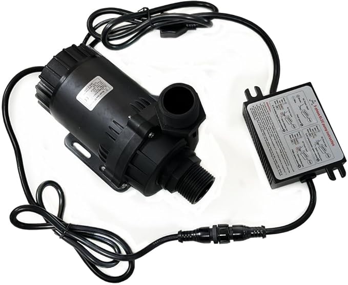 SHYSKY 24V DC 150W Flow/Speed Adjustable Heavy Duty Water Pump DC80E-24100A-1 150W Lift 10m (32ft) 2113GPH, Brushless Design, Stable Circulation Cooling System for Yacht Auto Application