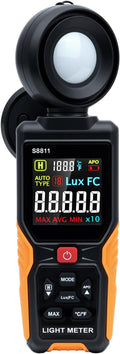 Mcbazel Digital Light Meter with HD Color Screen, 270° Rotatable Head & Fast 8X/s Sampling – High-Precision Illuminance Meter (200,000 Lux/FC) for LED Grow Lights, Plants, Photography & Lumen Testing